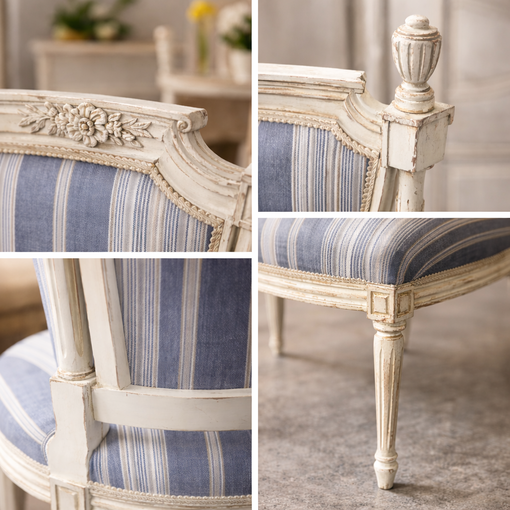 French Louis XVI Dining Chairs - set of 6