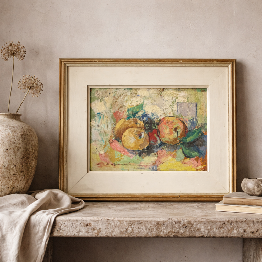 The Orchard Study,  Mid-Century Italian Modernist Still Life, c.1960 (Oil on Board)