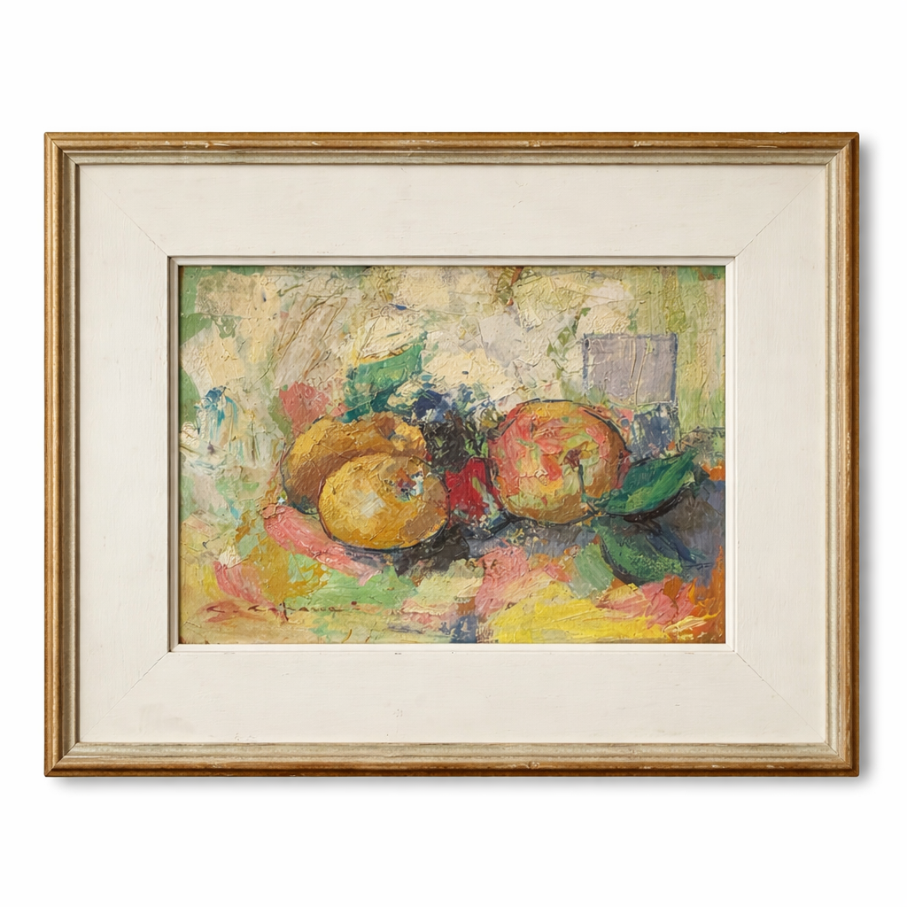 The Orchard Study,  Mid-Century Italian Modernist Still Life, c.1960 (Oil on Board)