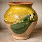 19th Century French Glazed Confit Pot – Yellow & Green Provincial Earthenware