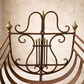 Late 19th Century European Iron Cradle Console Table | Glass Top, Neapolitan Provenance