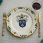 Henriot Quimper Armorial Faïence Plate | Fleur-de-Lis, “Montjoie Saint Denis”, Mid-20th Century France