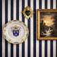 Henriot Quimper Armorial Faïence Plate | Fleur-de-Lis, “Montjoie Saint Denis”, Mid-20th Century France