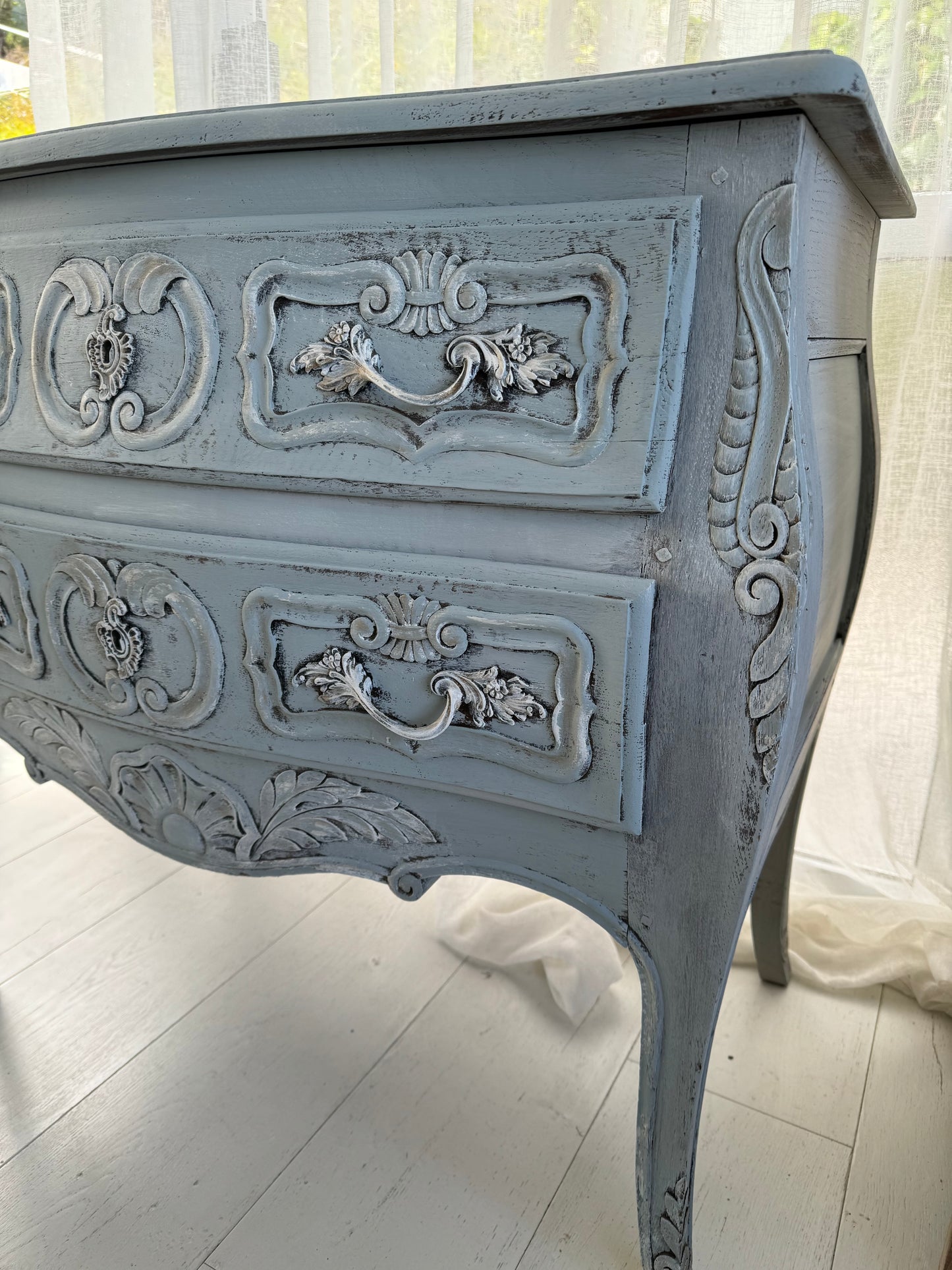 French Oak Dresser with Appliqué