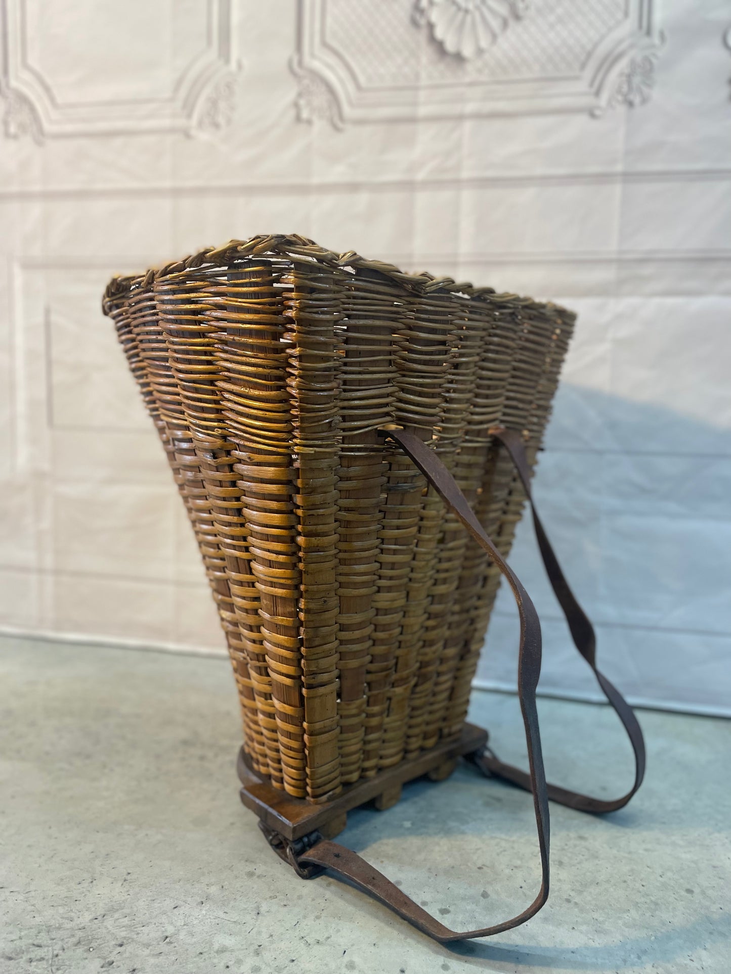 French Harvest Basket rattan