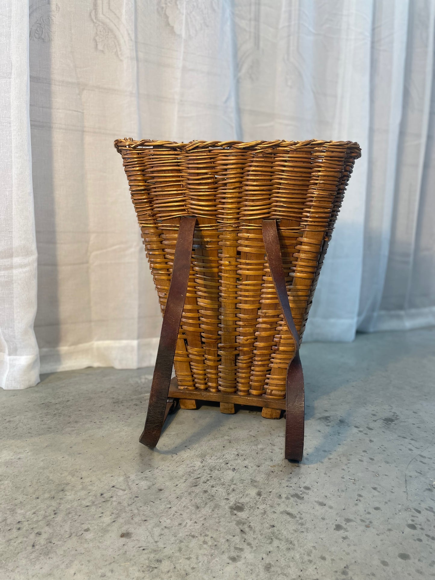 French Harvest Basket rattan