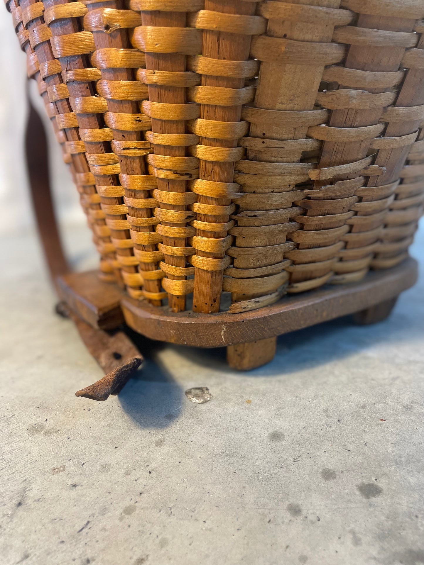 French Harvest Basket rattan