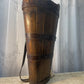 19th Century Oak and Leather French Grape Harvest Hod