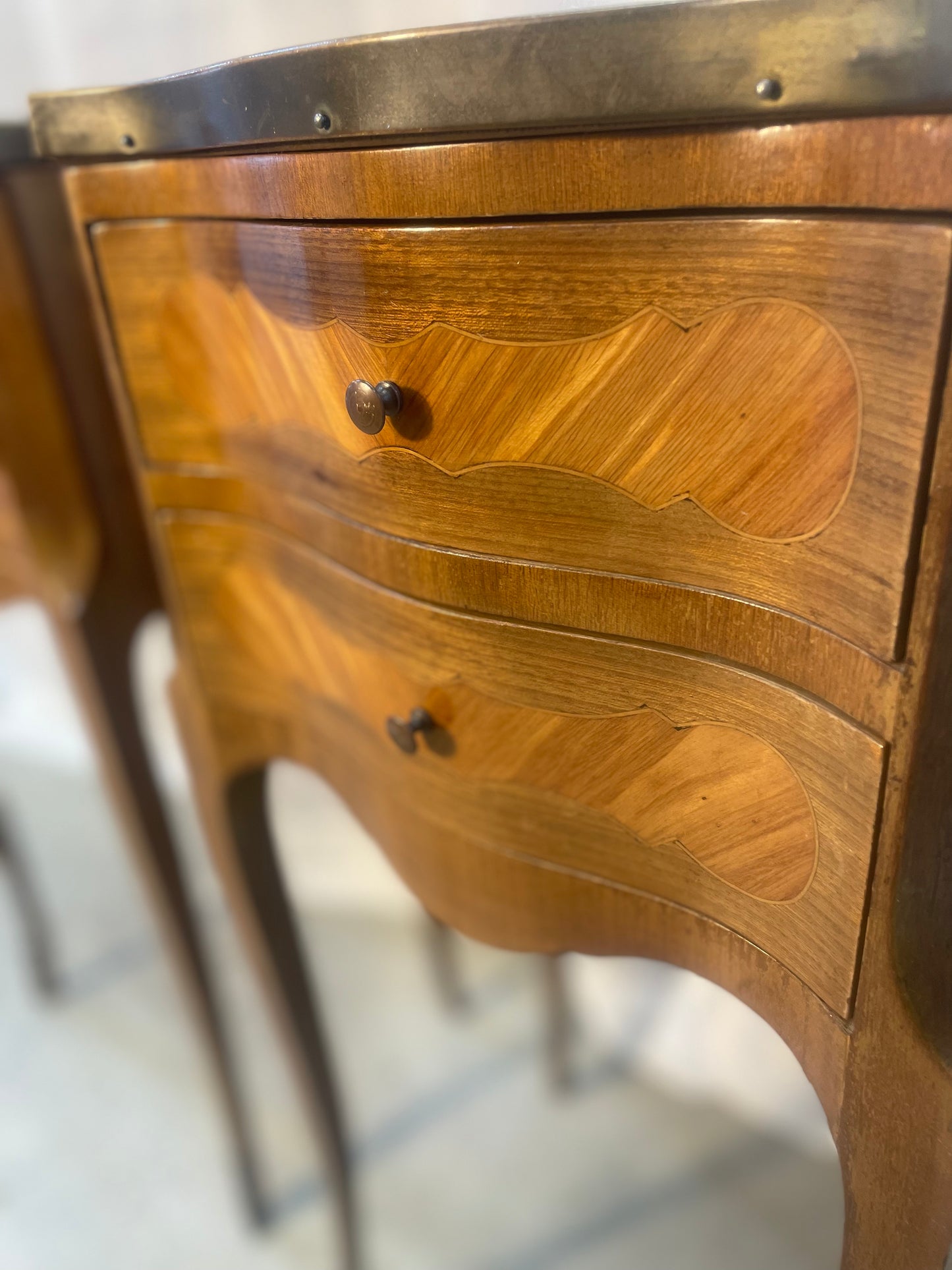 French Pair 'Chevet' Bedside Tables