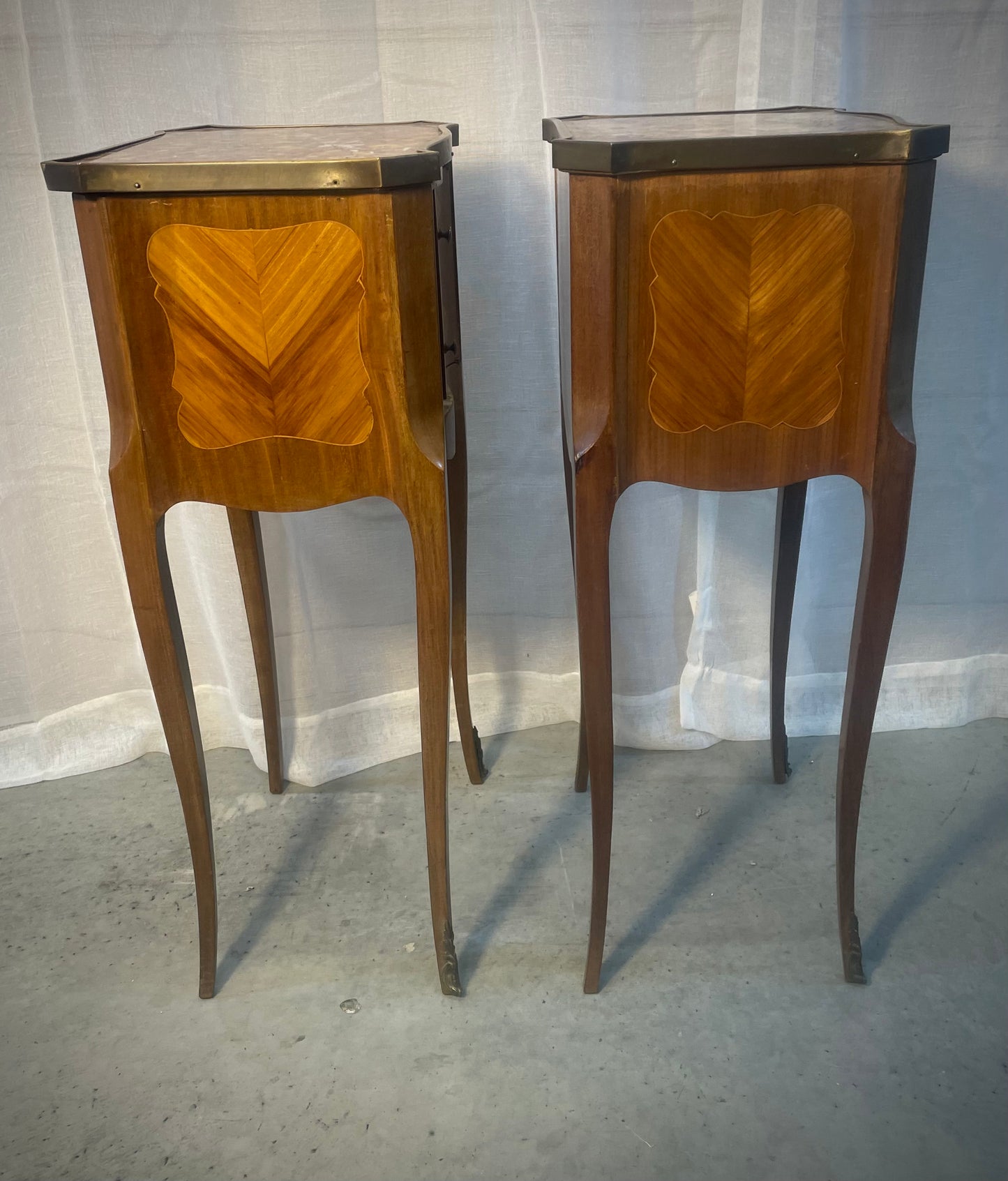 French Pair 'Chevet' Bedside Tables