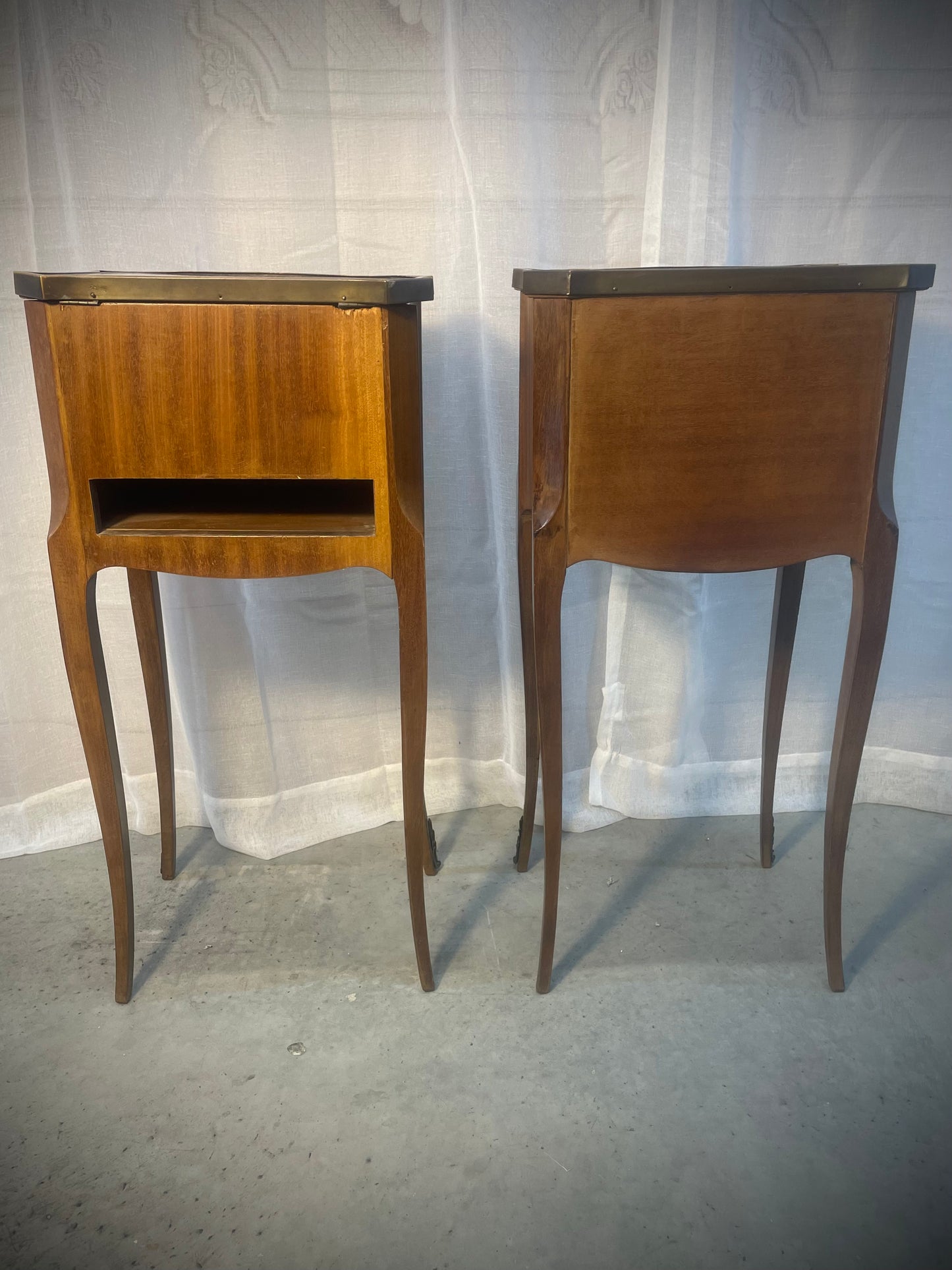 French Pair 'Chevet' Bedside Tables