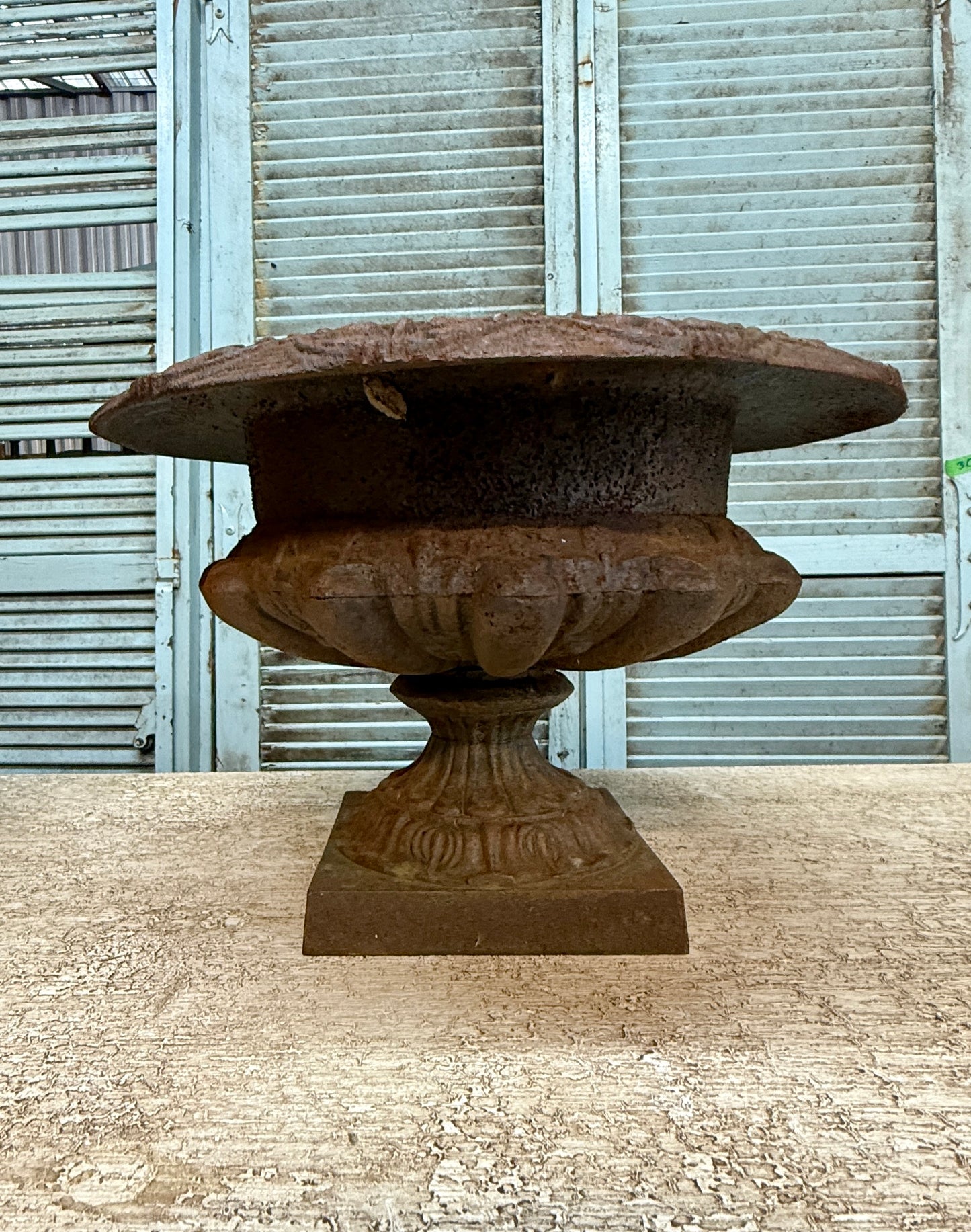 19th Century Cast Iron Jardinière's - large