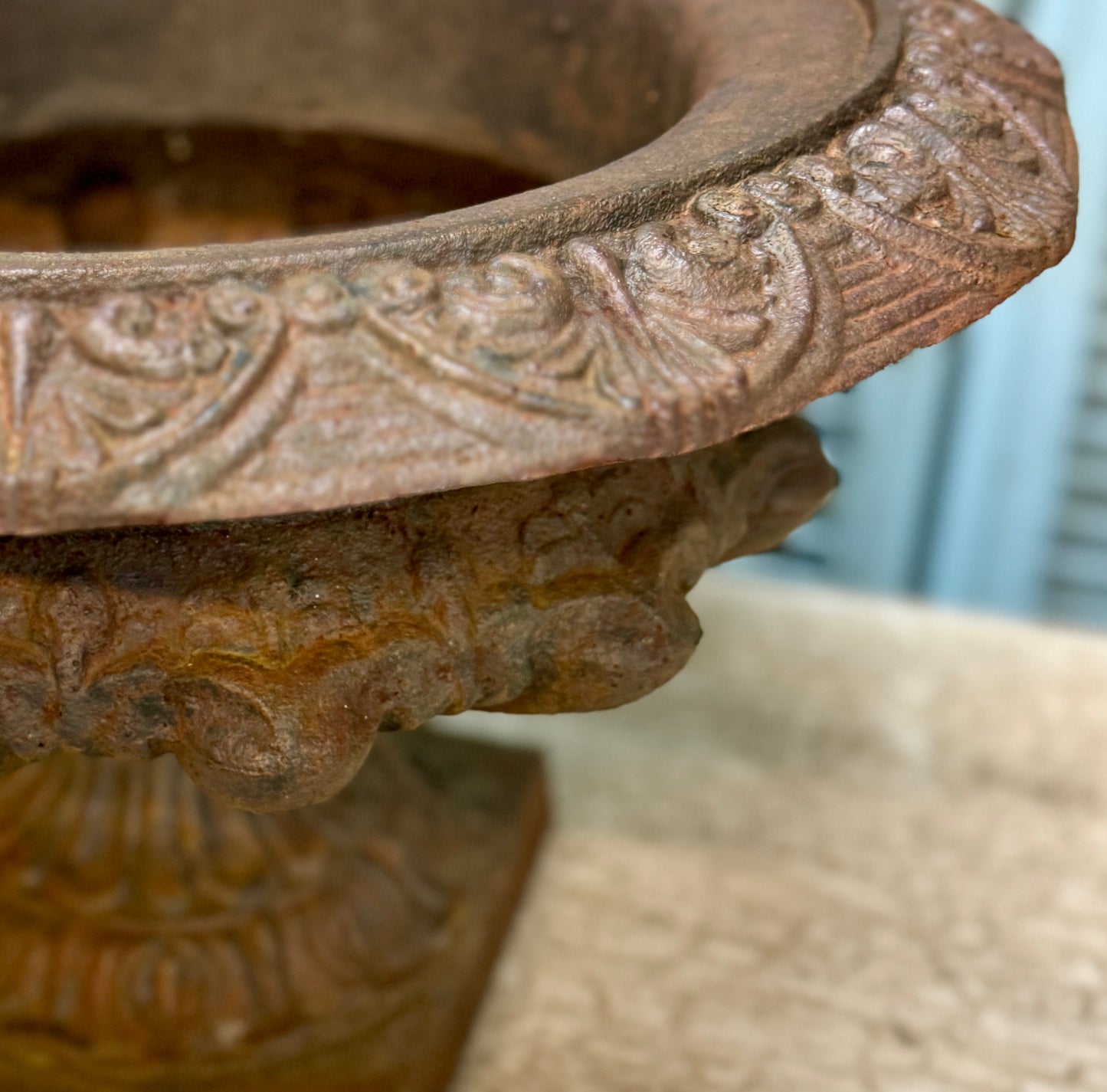 19th Century Cast Iron Jardinière's - large