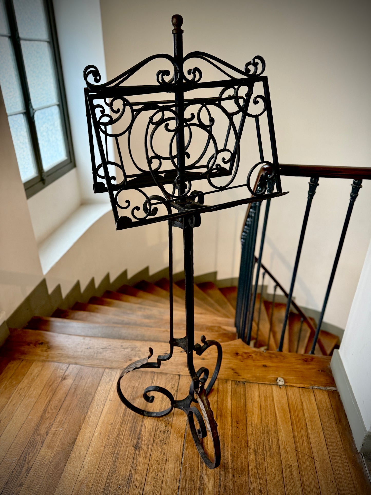 Forged Iron French Music Stand Duet