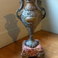 French Marble Based Brass Vases