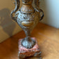 French Marble Based Brass Vases