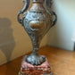 French Marble Based Brass Vases