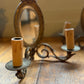 French Brass Bow Sconce Pair