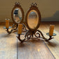French Brass Bow Sconce Pair