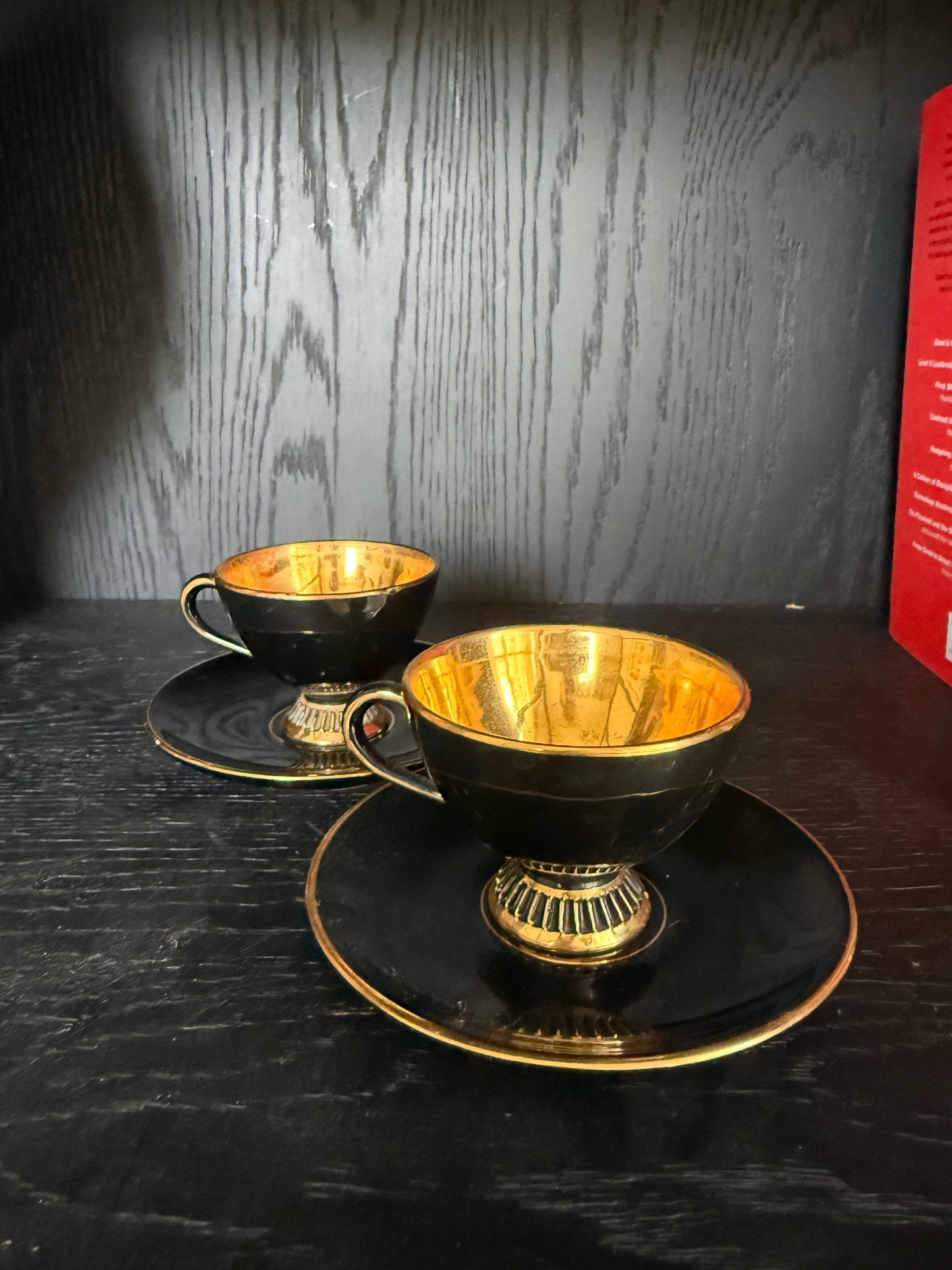 Mid Century Venetian Porcelain Cups & Saucers