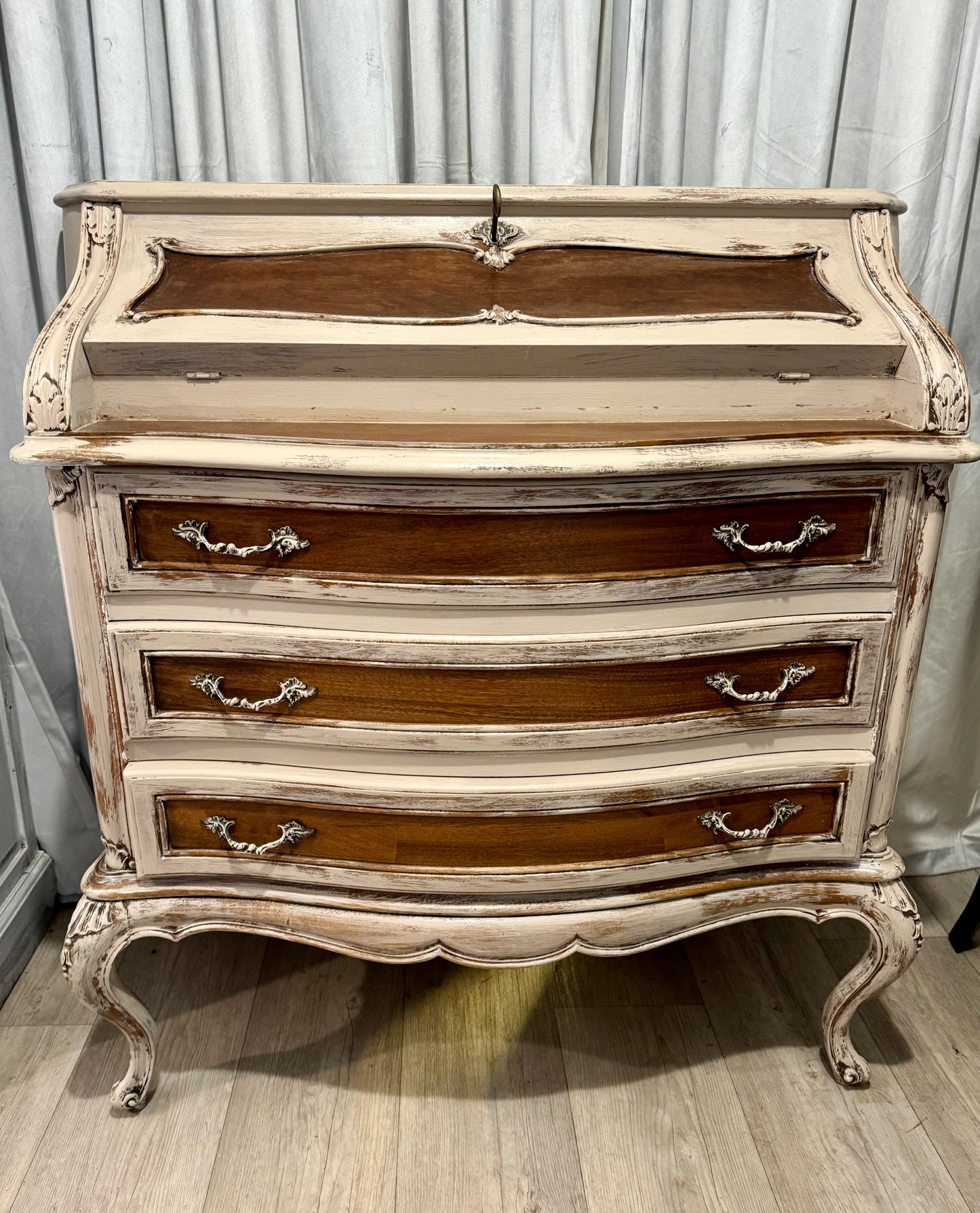 3 Drawer Secrétaire in natural or Dove Grey