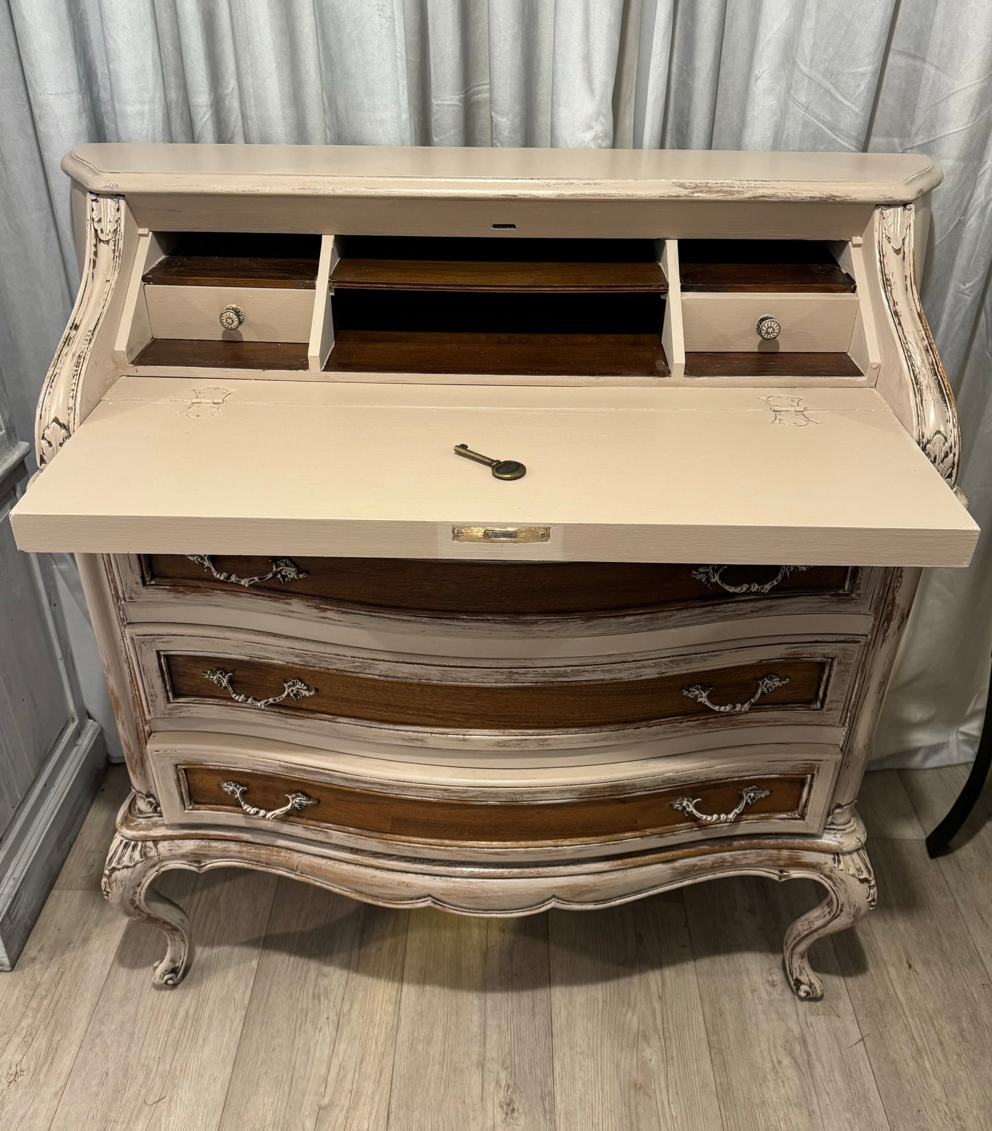 3 Drawer Secrétaire in natural or Dove Grey