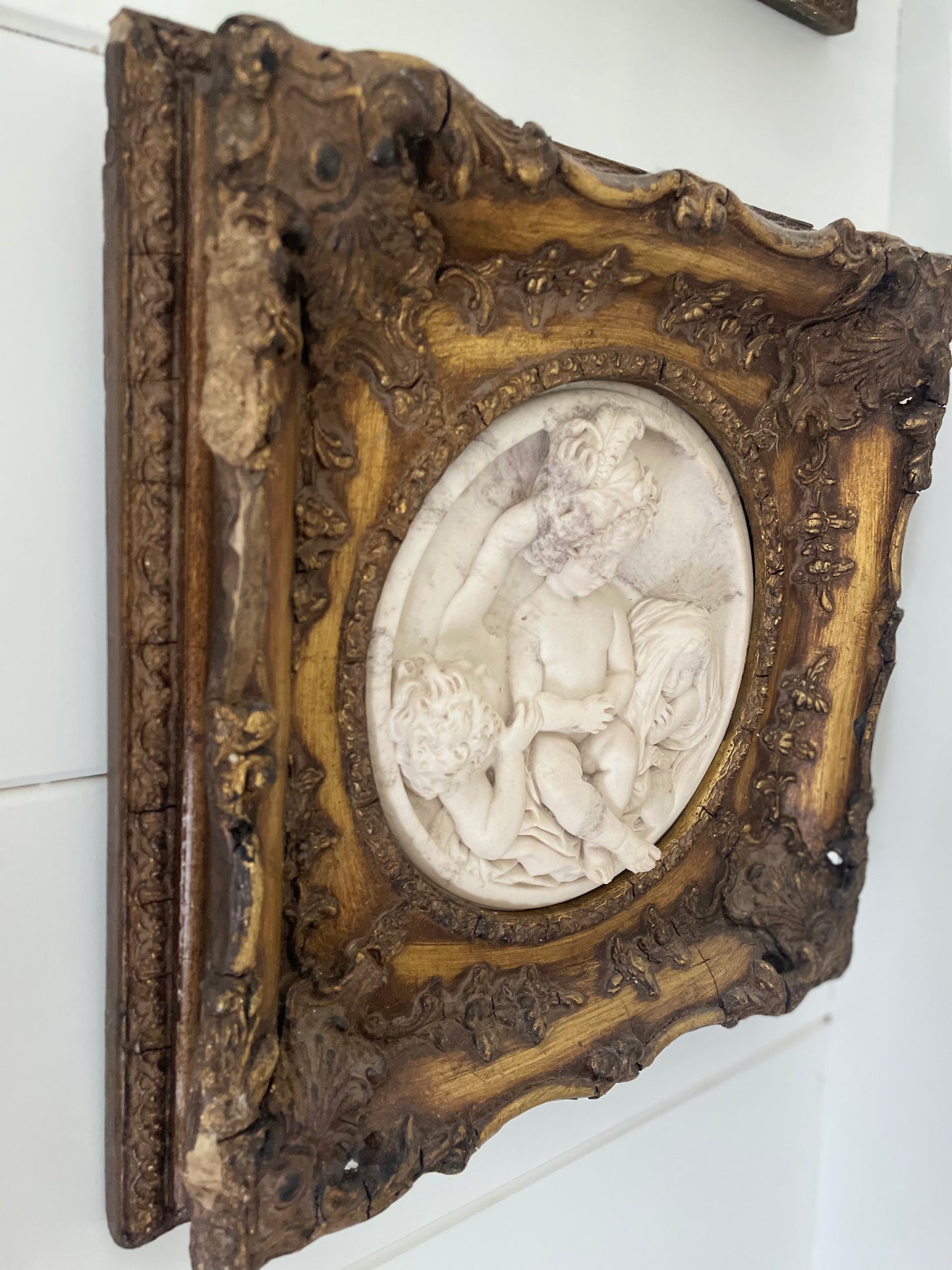 Antique Enrico Braga Cherub Plaques