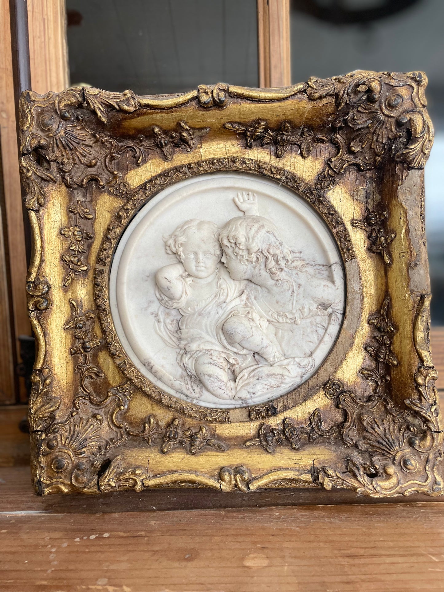 Antique Enrico Braga Cherub Plaques