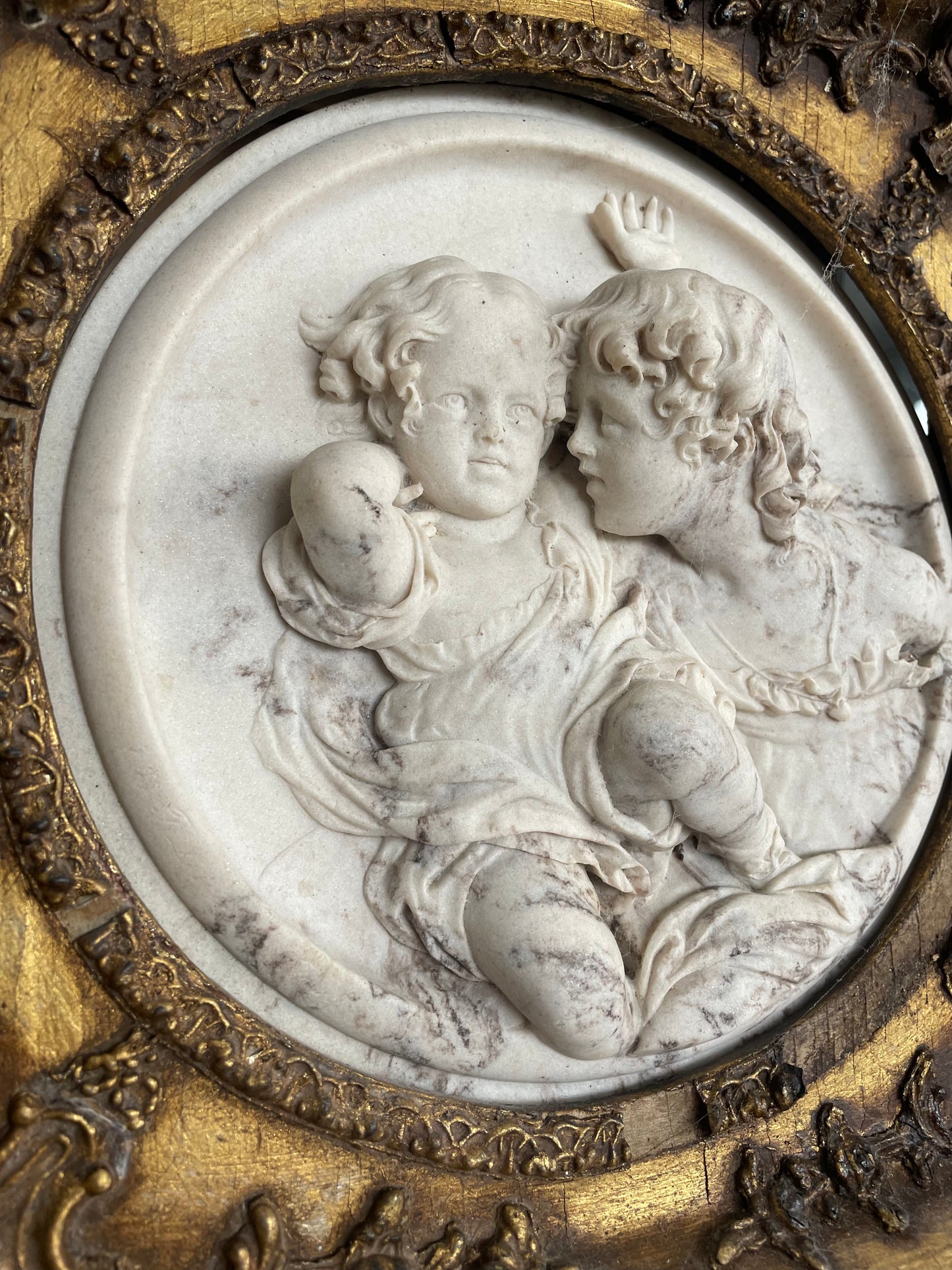 Antique Enrico Braga Cherub Plaques