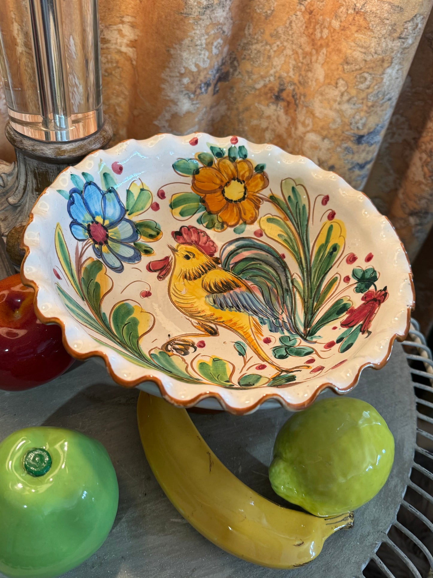 Vintage Italian Bowl 'Gallo Verde'