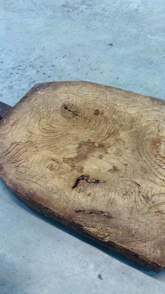 Robust Antique French Mezzaluna Board