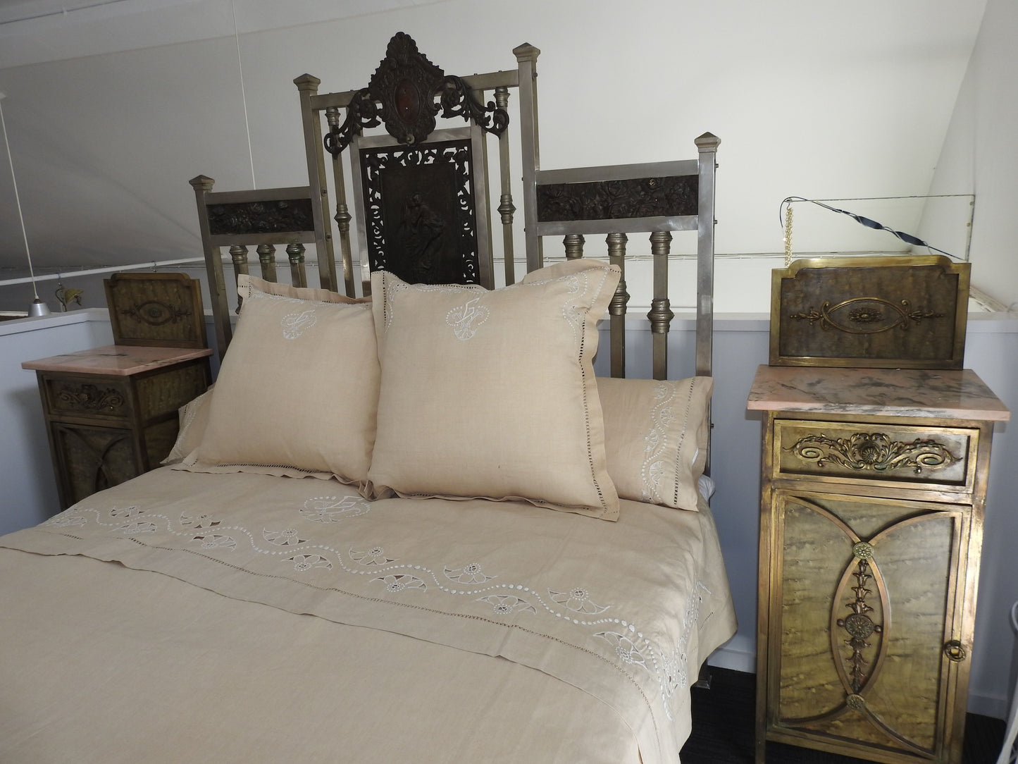 19th Century Iron Forged Queen Bed