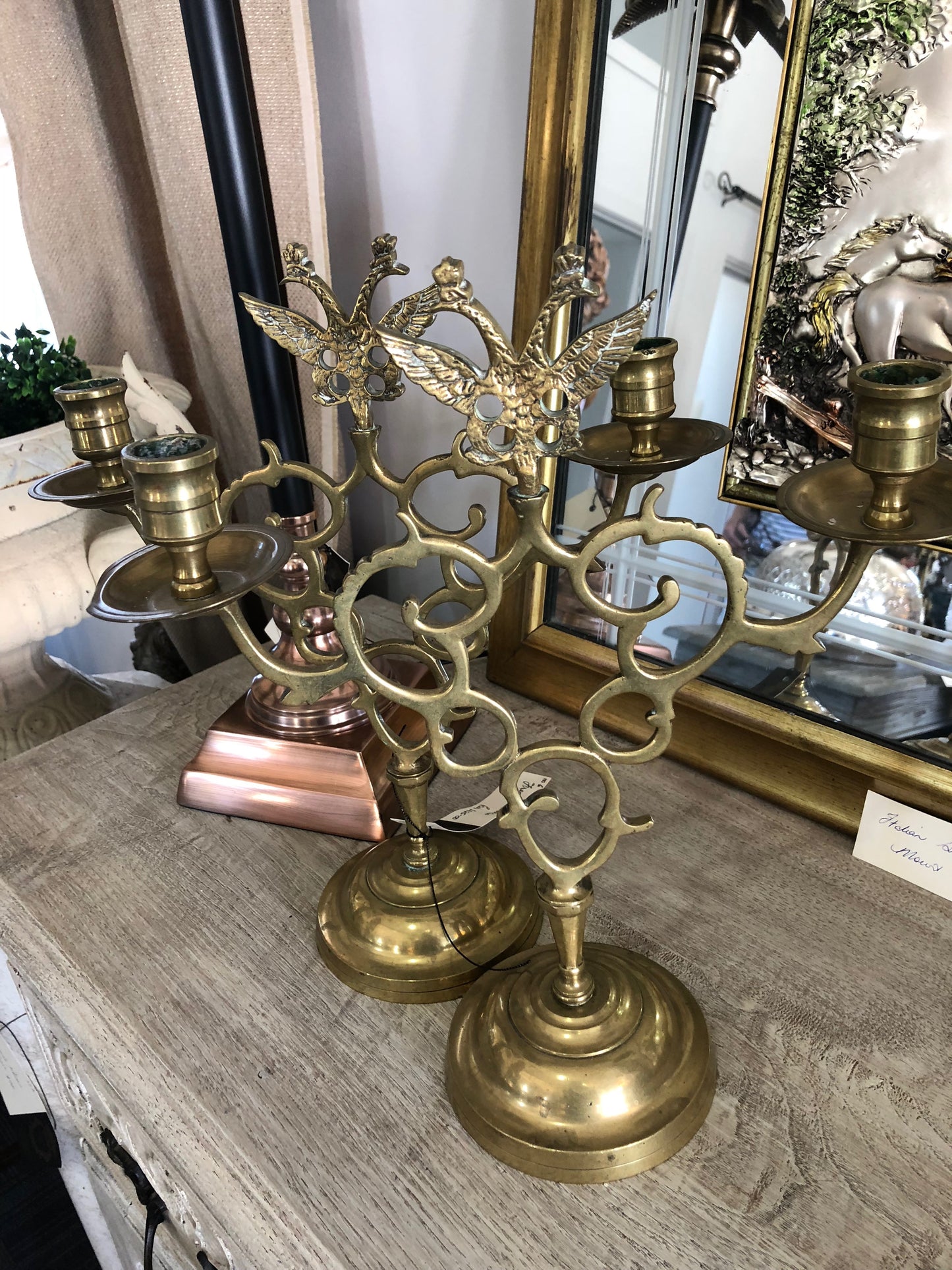 French Brass candle sticks