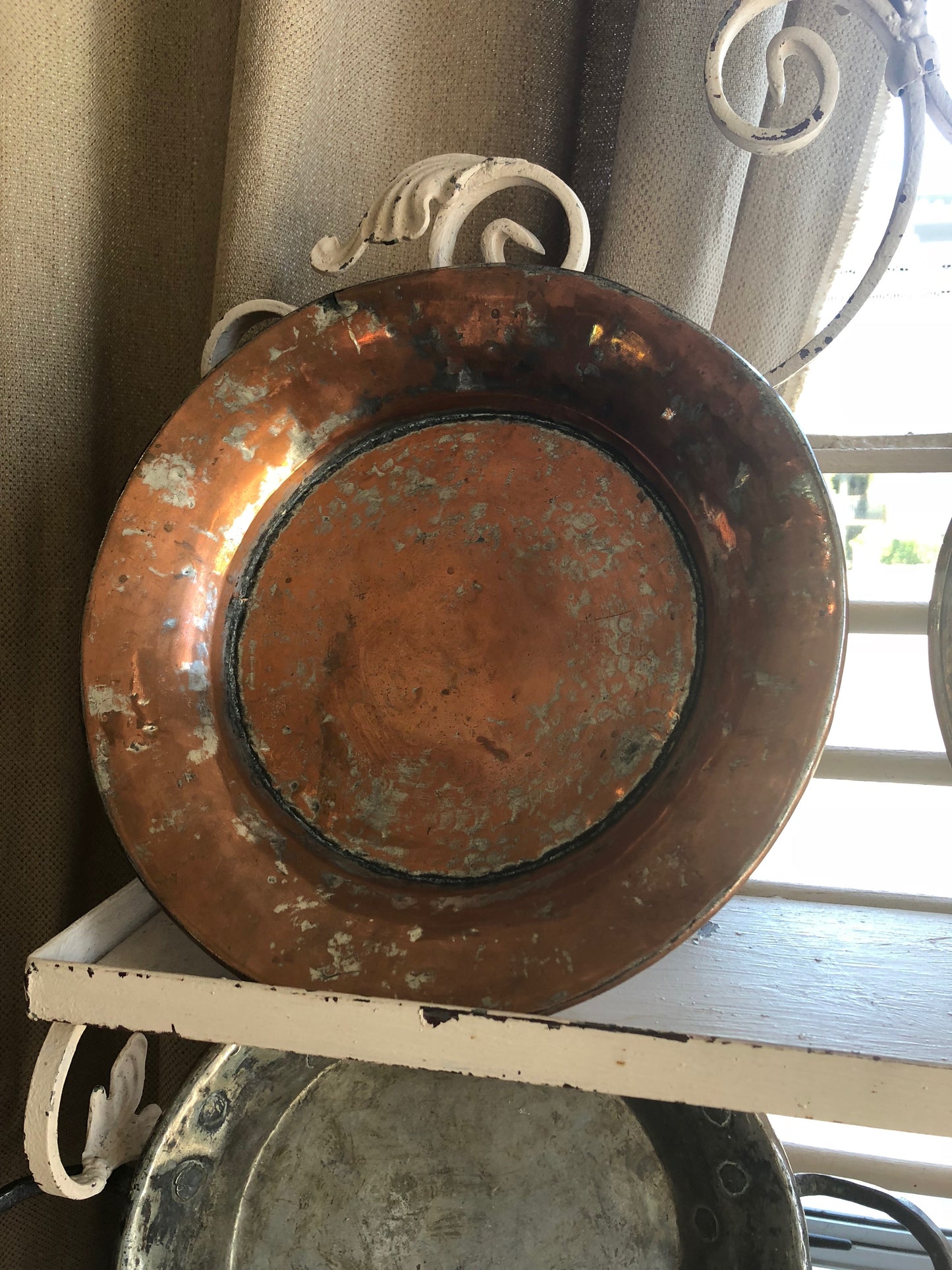 French Antique Copper Dish