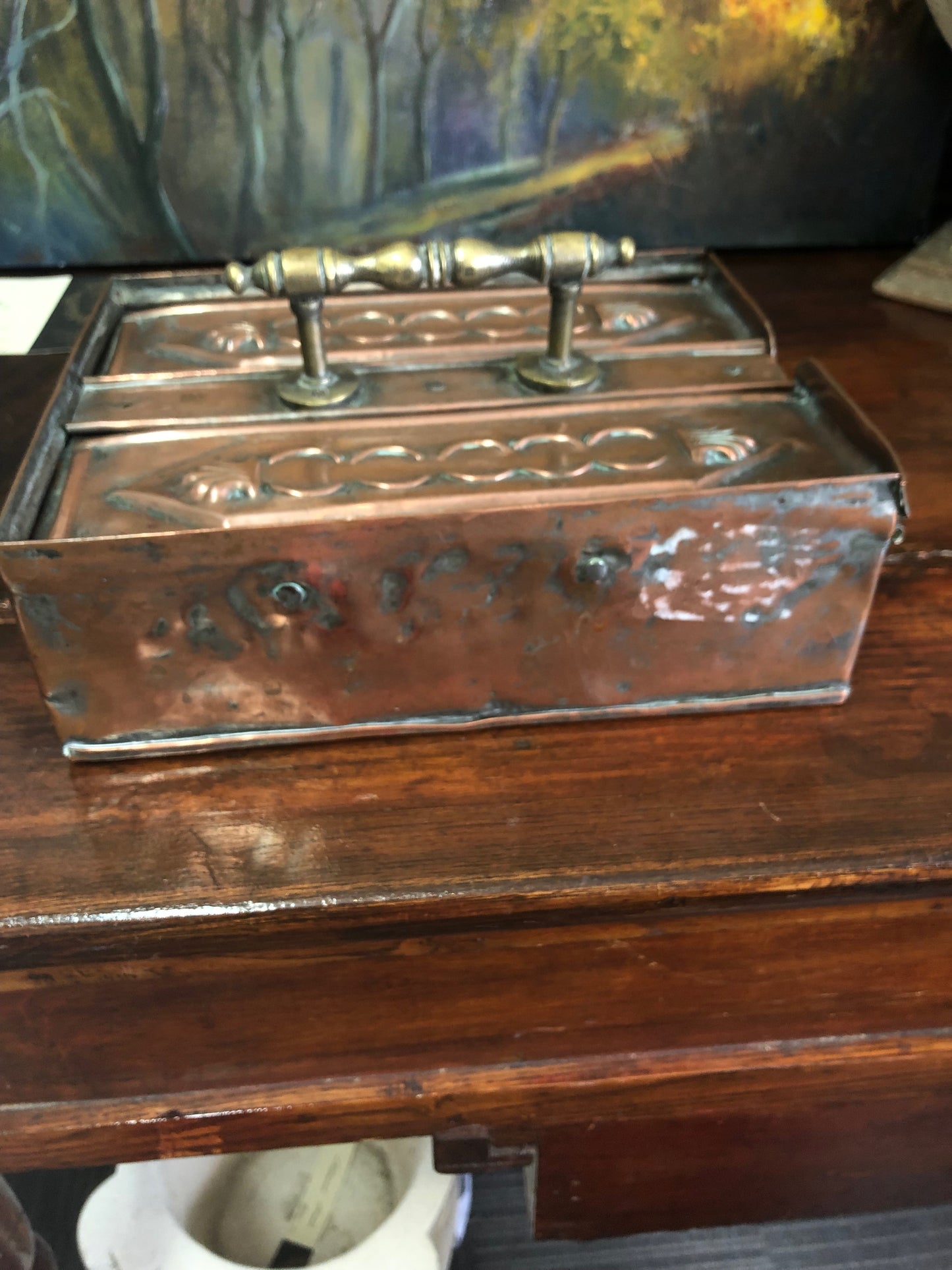 Antique French Copper Money box