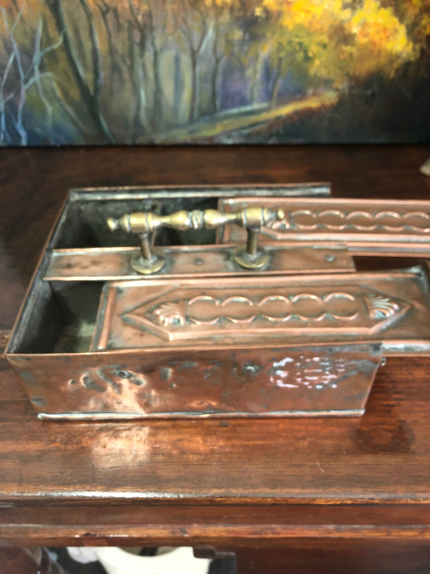 Antique French Copper Money box