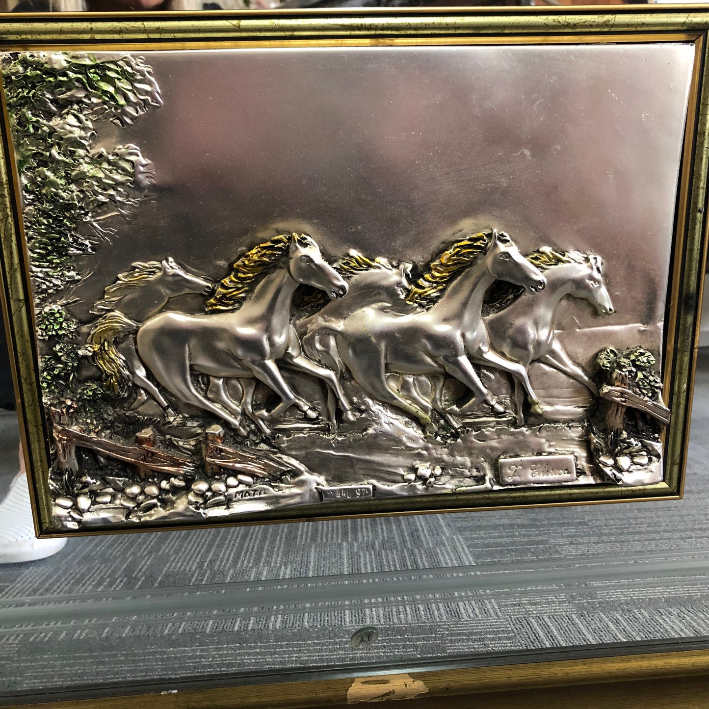 Italian Silver Mount Mirror