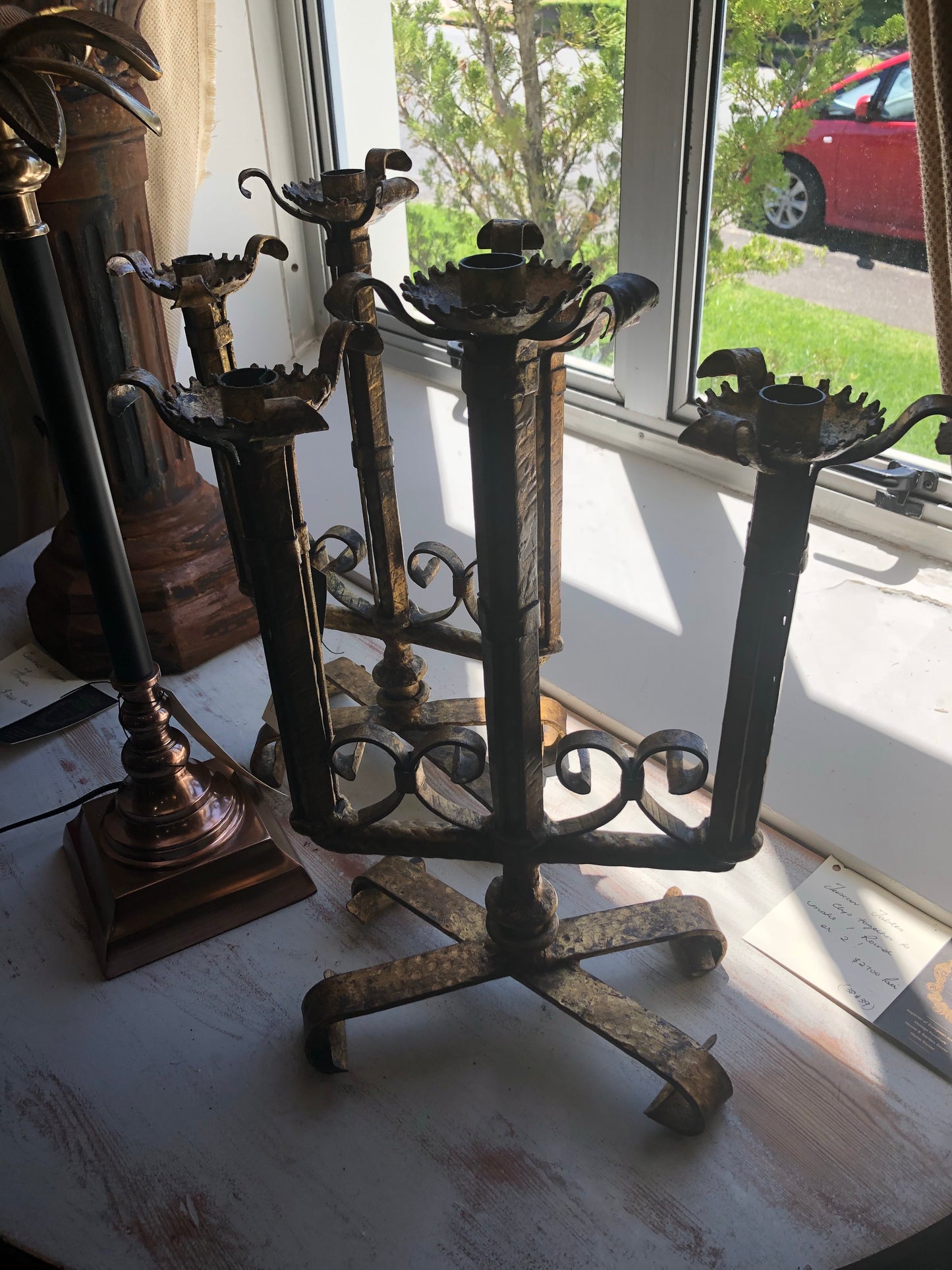 French Hand Forged Candelabra----SOLD