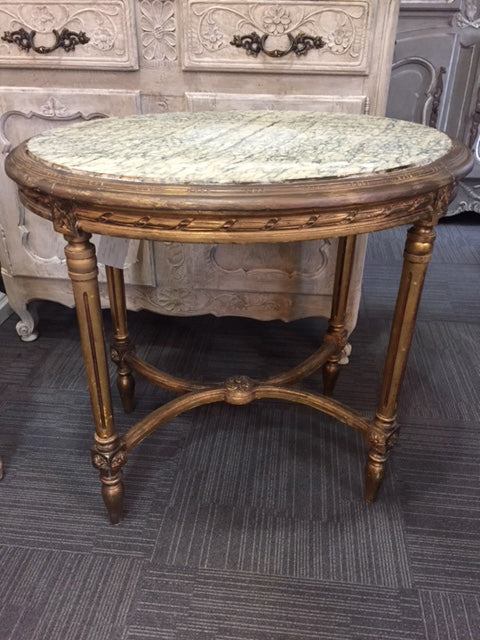 Louis XV1 marble top table/SOLD
